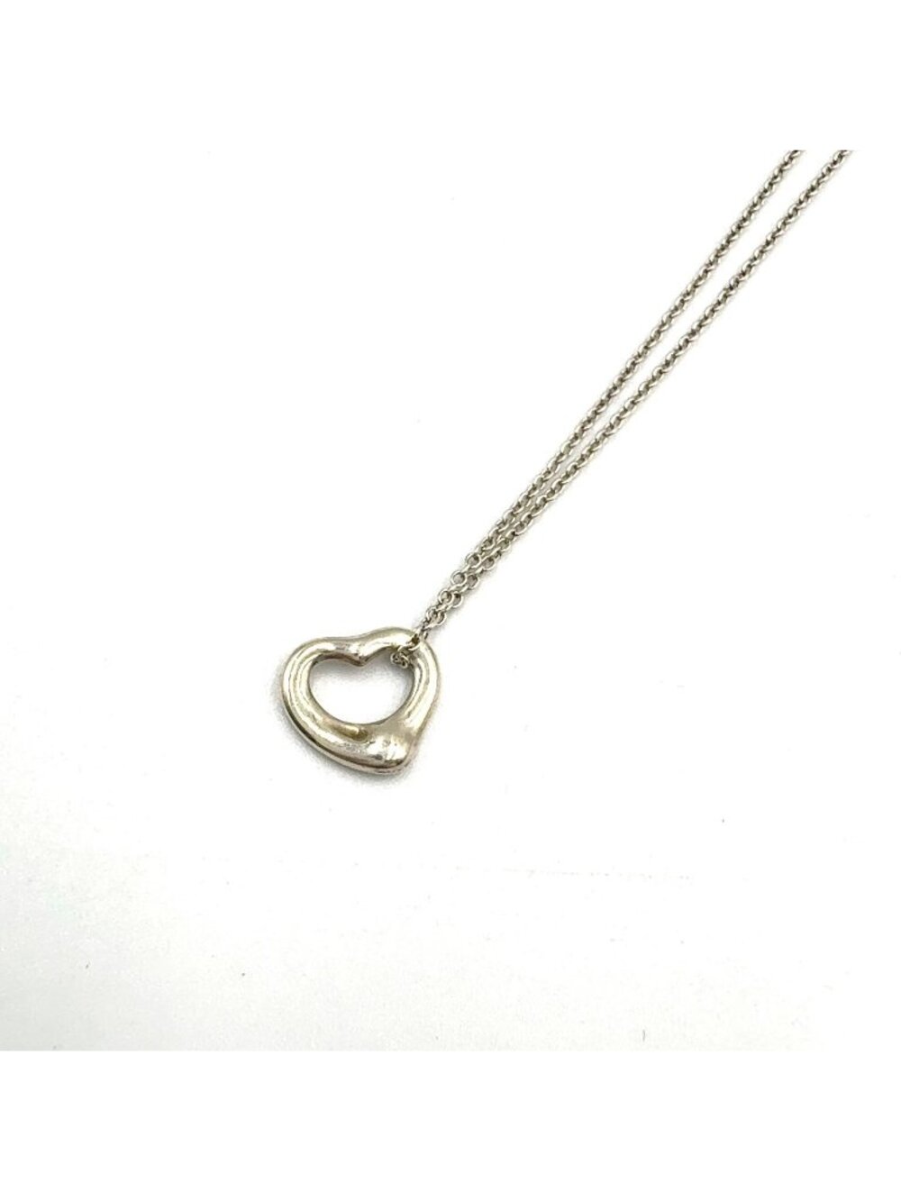 Tiffany & Co Open Heart Silver Necklace